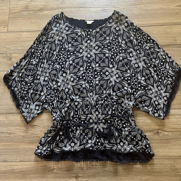 Ariat Tops - Ariat Navy and White Floral Women's Blouse